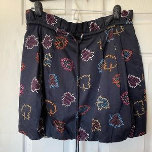 Marc by Marc Jacobs Navy Leaf Skirt